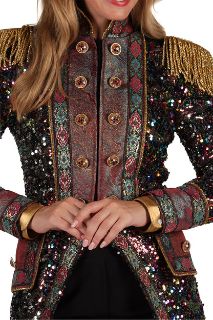Dames Jas Sequin Party