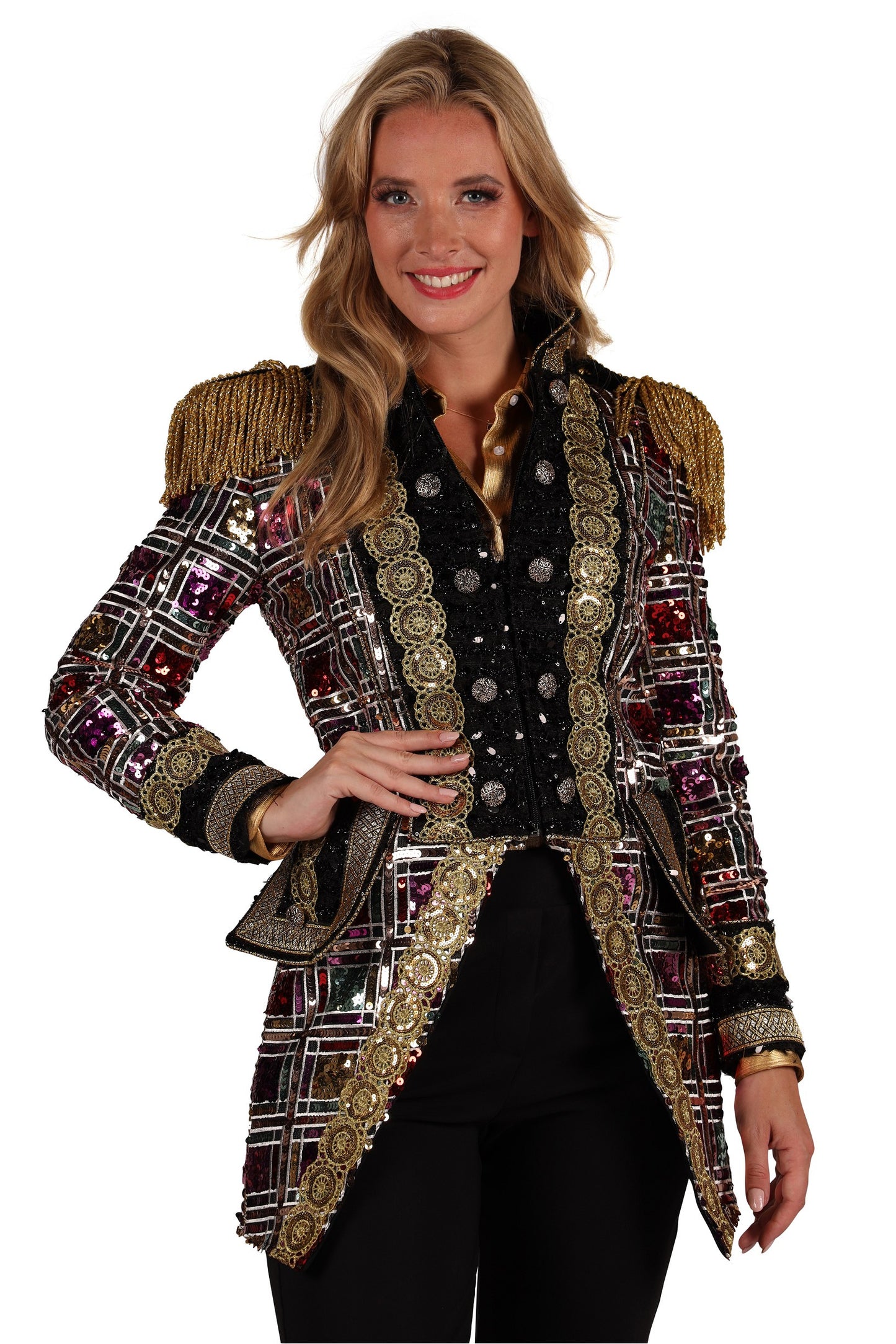 Dames Jas Sequin Mirror