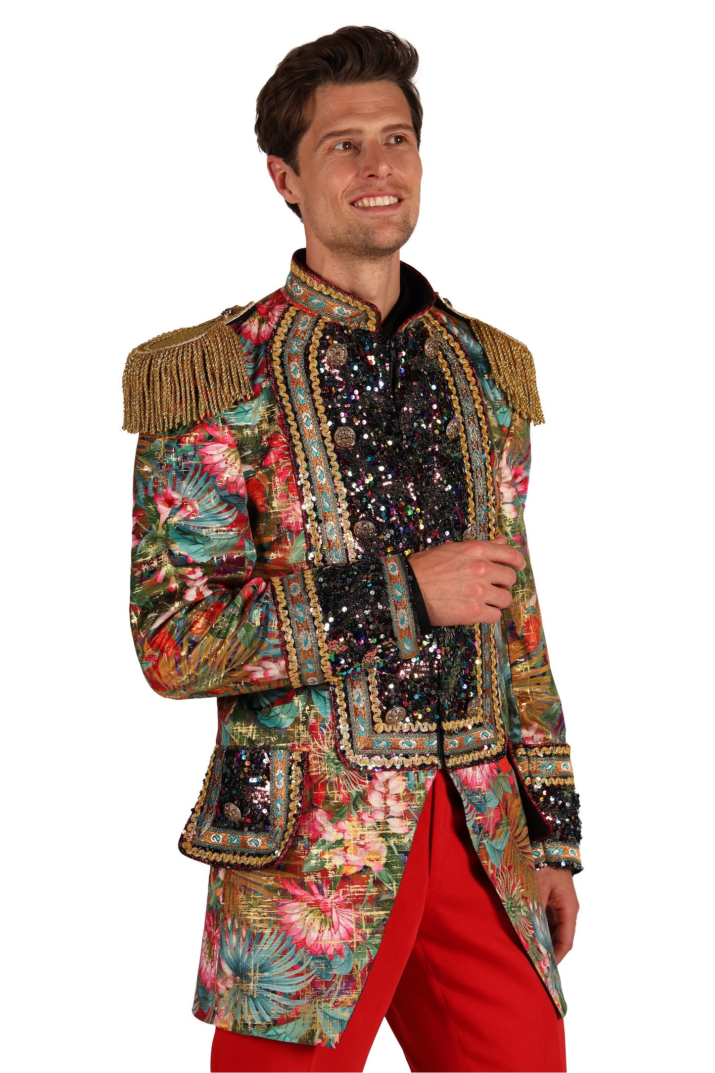 Heren Jas Carnevale Fiësta Flowers