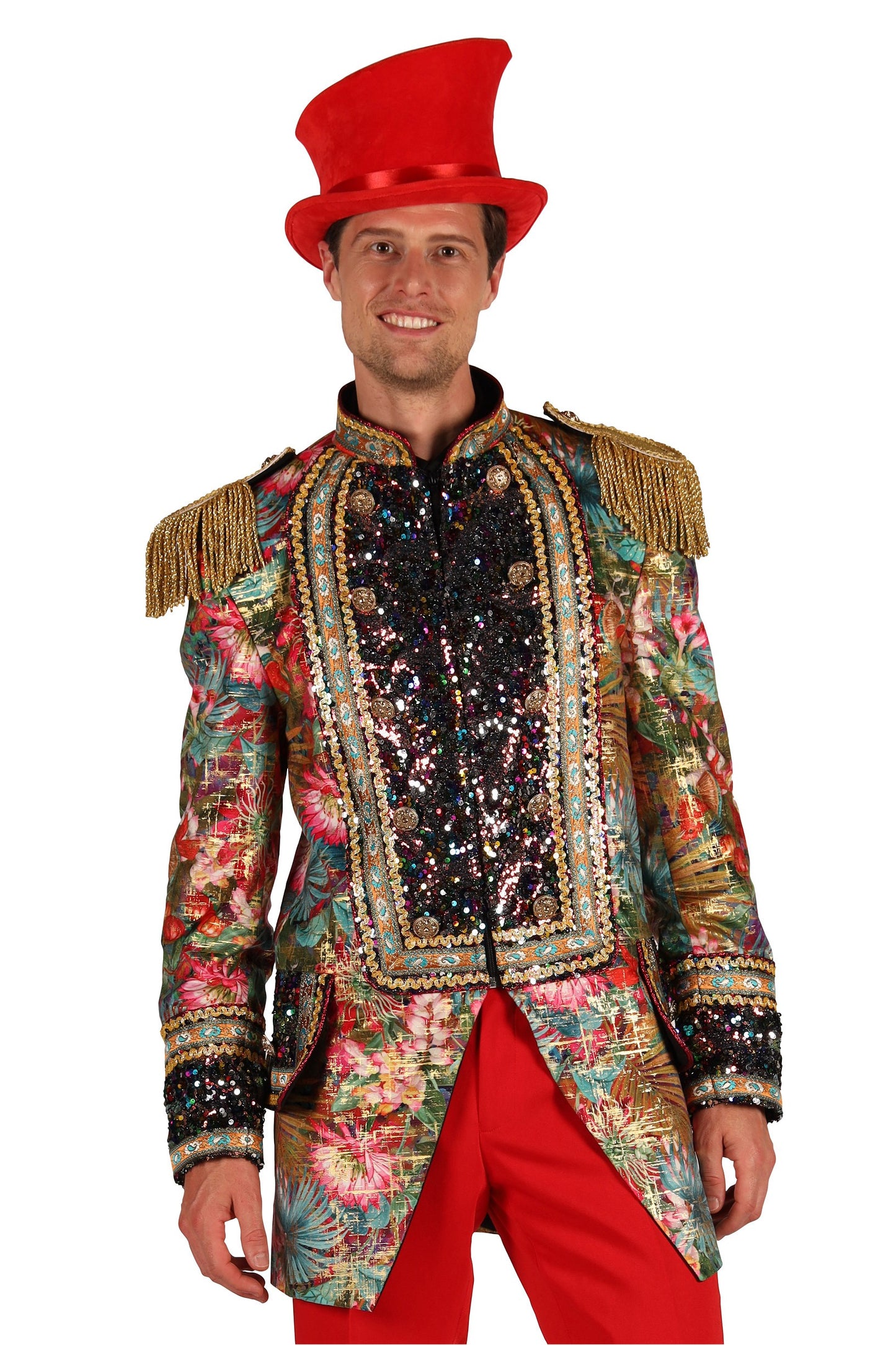 Heren Jas Carnevale Fiësta Flowers