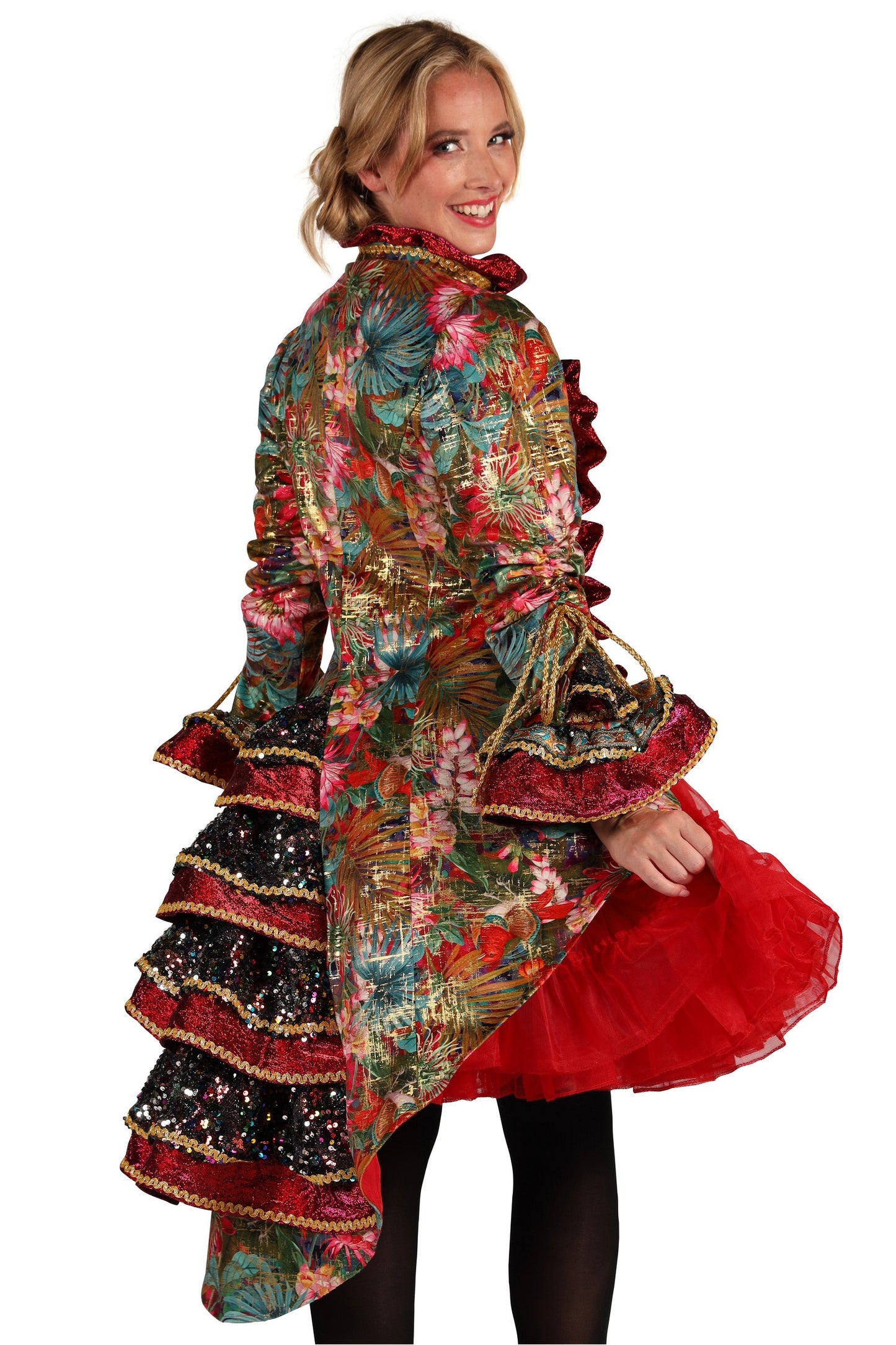 Dames Jas Carnevale Fiësta Flowers