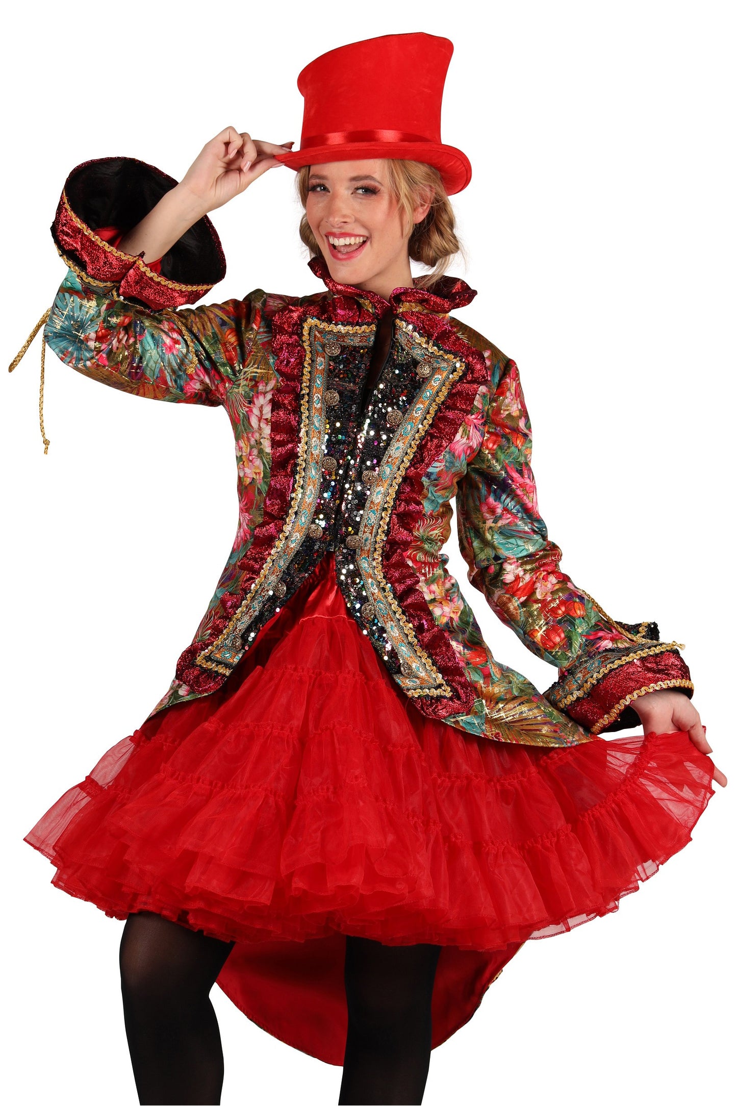 Dames Jas Carnevale Fiësta Flowers