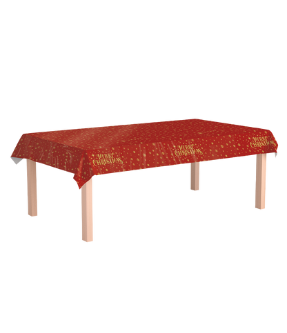 Tafelkleed Merry Christmas rood