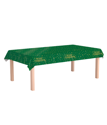 Tafelkleed Merry Christmas groen