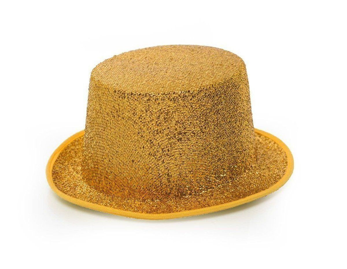 Hoge Hoed glitter Goud