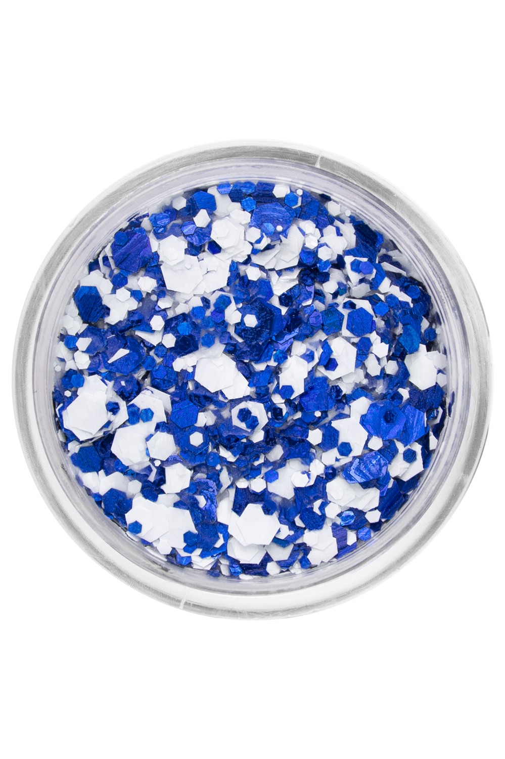 PXP Chunky glitter creme Blauw Wit