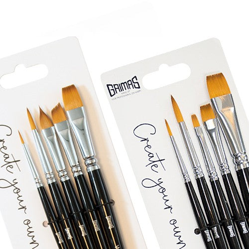 Grimas 2x Face Paint Brush set