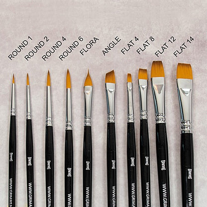 Grimas 2x Face Paint Brush set