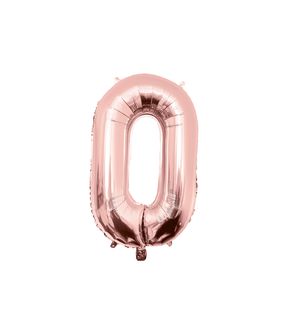 Grote Folieballon 0 rosé goud
