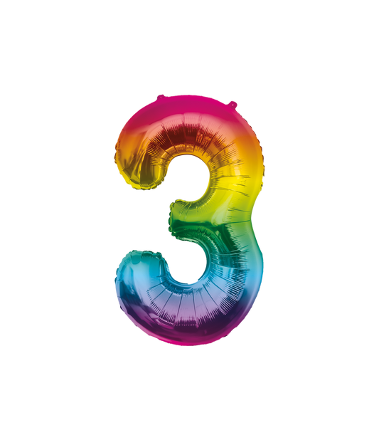 Grote Folieballon 3 regenboog