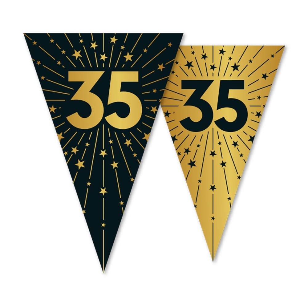 Vlaggenlijn 35 jaar Zwart Goud