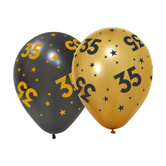 Ballonnen 35 jaar Zwart Goud