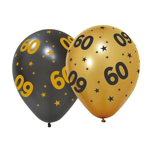 Ballonnen 60 jaar Zwart Goud