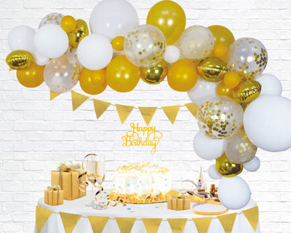 Gouden ballondecoratie bouwpakket | DIY Feestversiering set