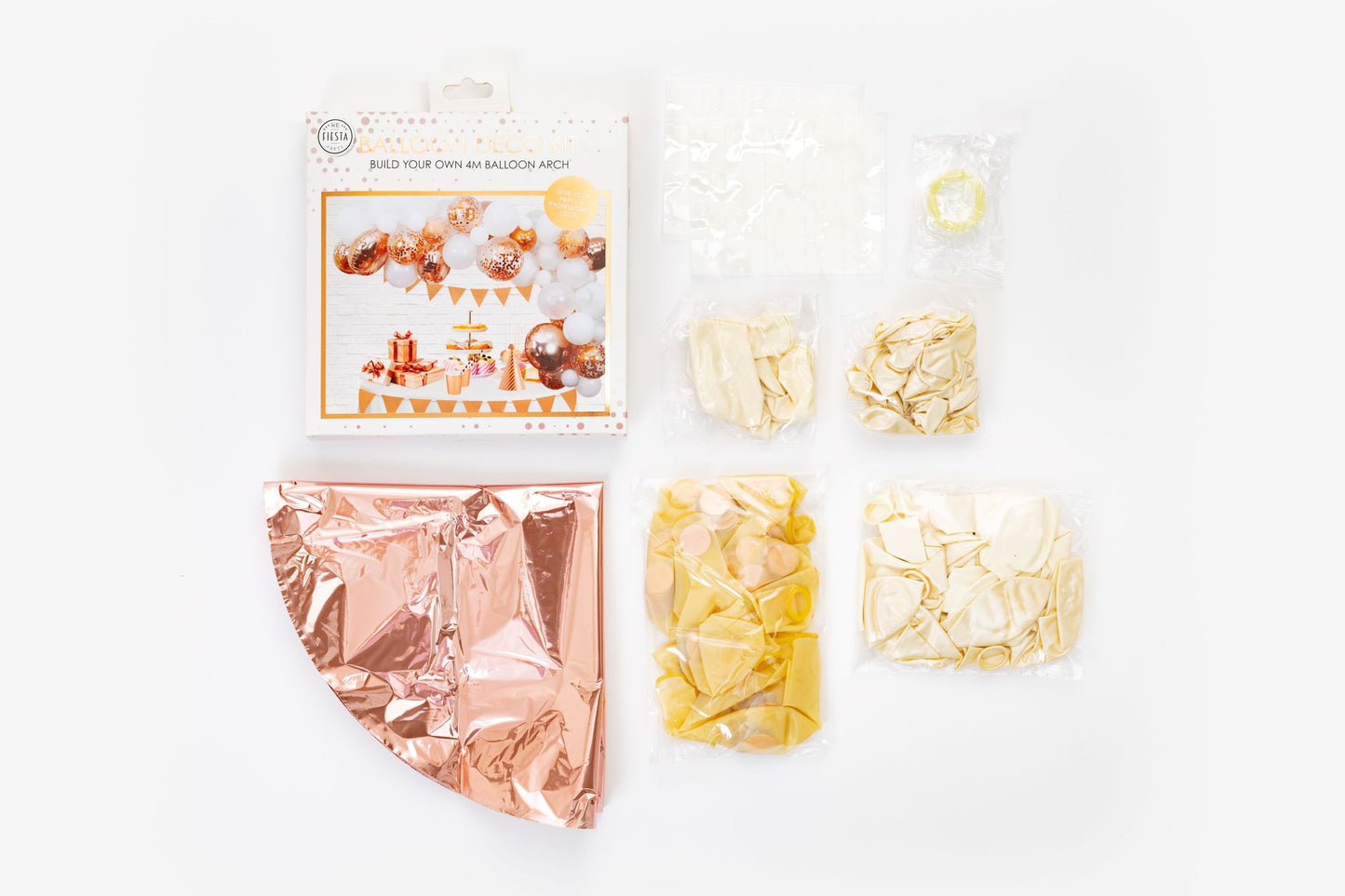 Rosé goud ballondecoratie bouwpakket | DIY Feestversiering set