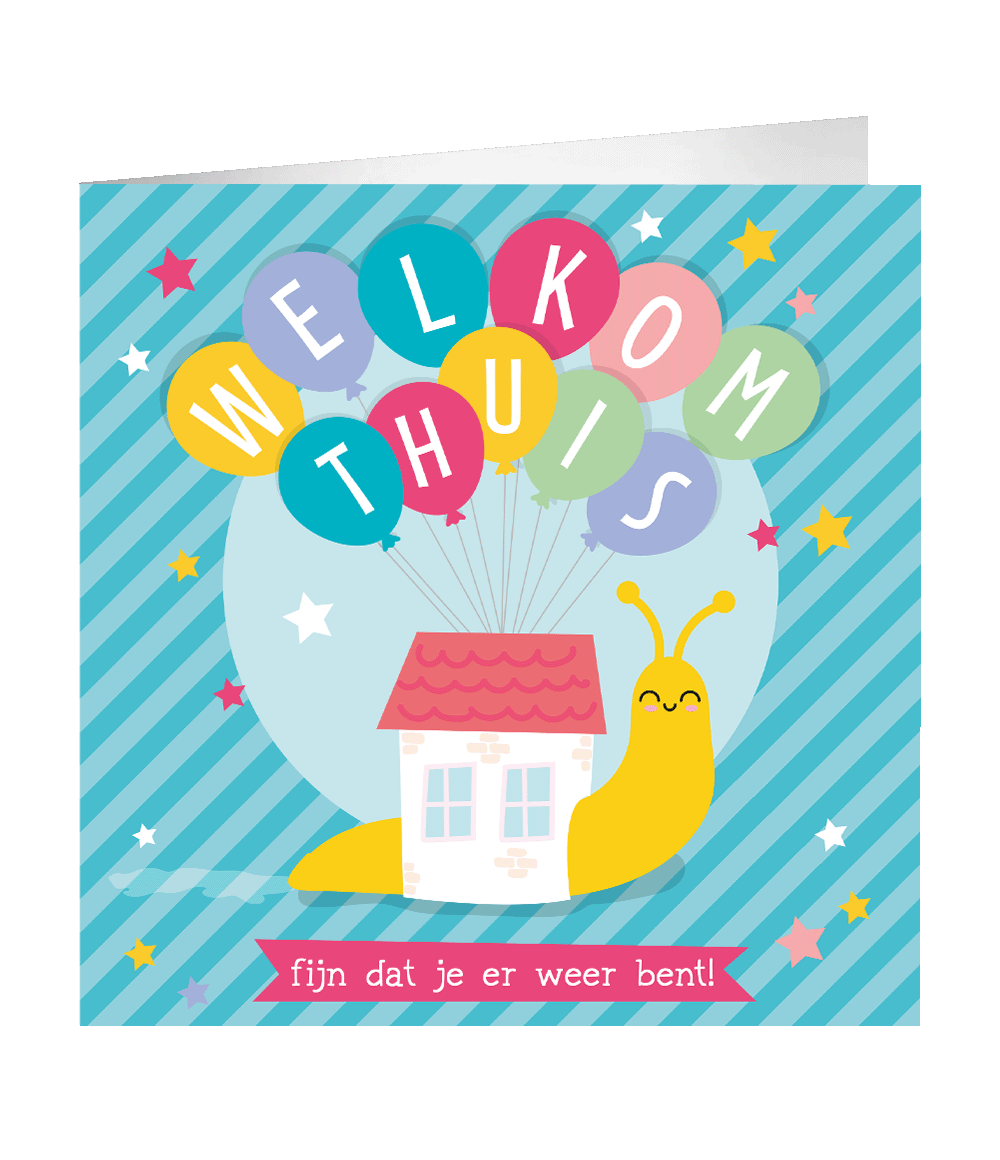 Grote Welkom Thuis wenskaart
