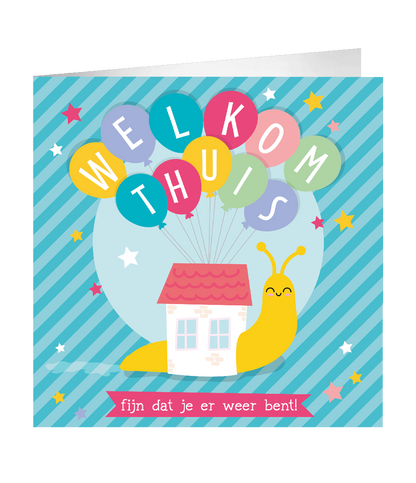 Grote Welkom Thuis wenskaart