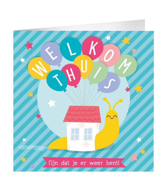 Grote Welkom Thuis wenskaart