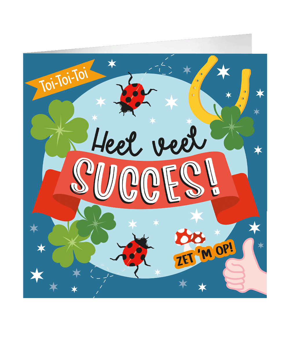 Grote Veel Succes wenskaart
