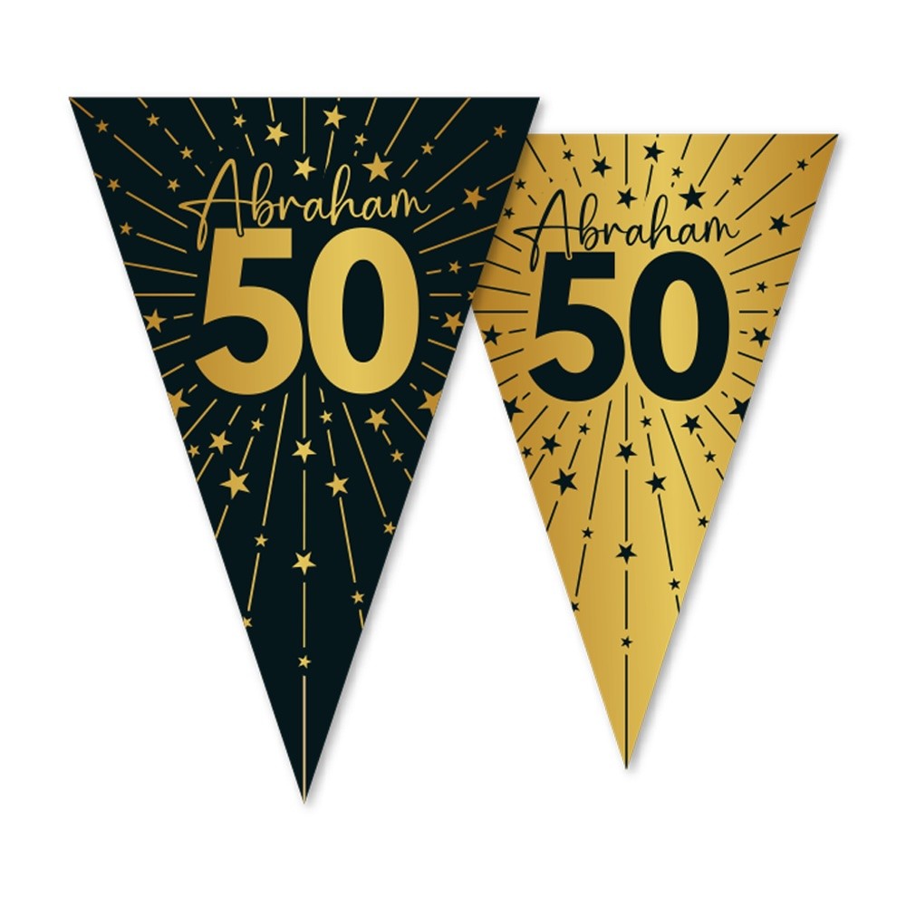 Vlaggenlijn Abraham 50 jaar Zwart Goud