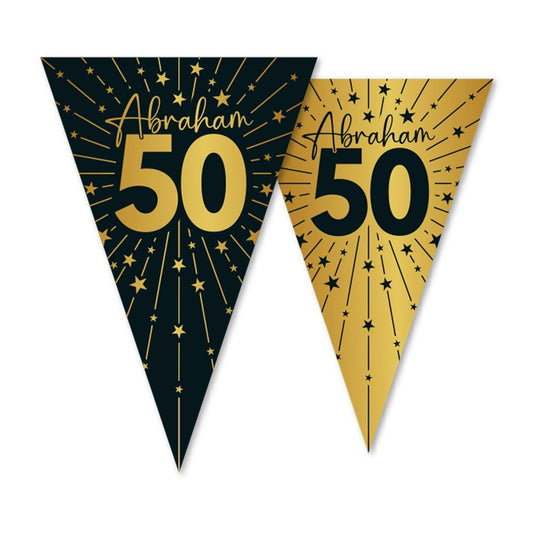 Vlaggenlijn Abraham 50 jaar Zwart Goud