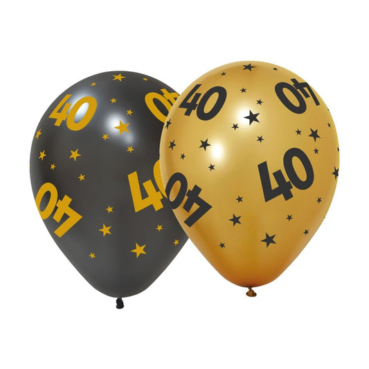 Ballonnen 40 jaar Zwart Goud