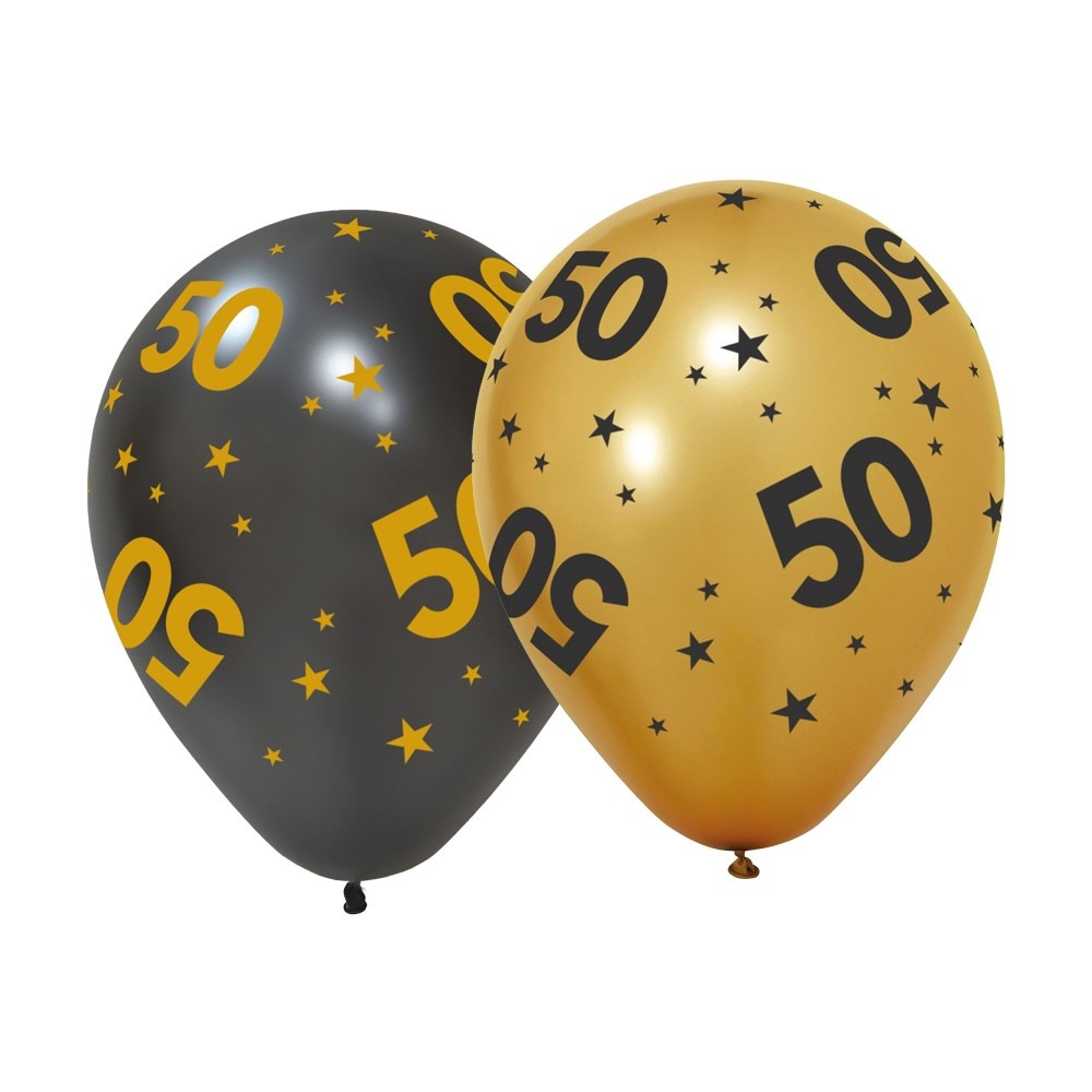 Ballonnen 50 jaar Zwart Goud