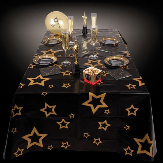 Tafelkleed Zwart met Gouden Sterren