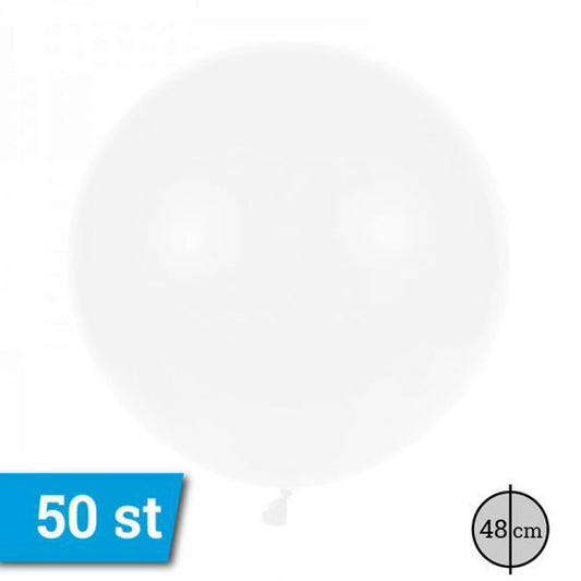 Grote ballon wit 48 cm