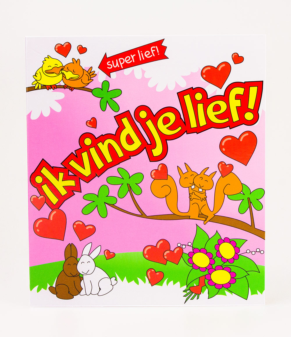 Wenskaart Lief Cartoon