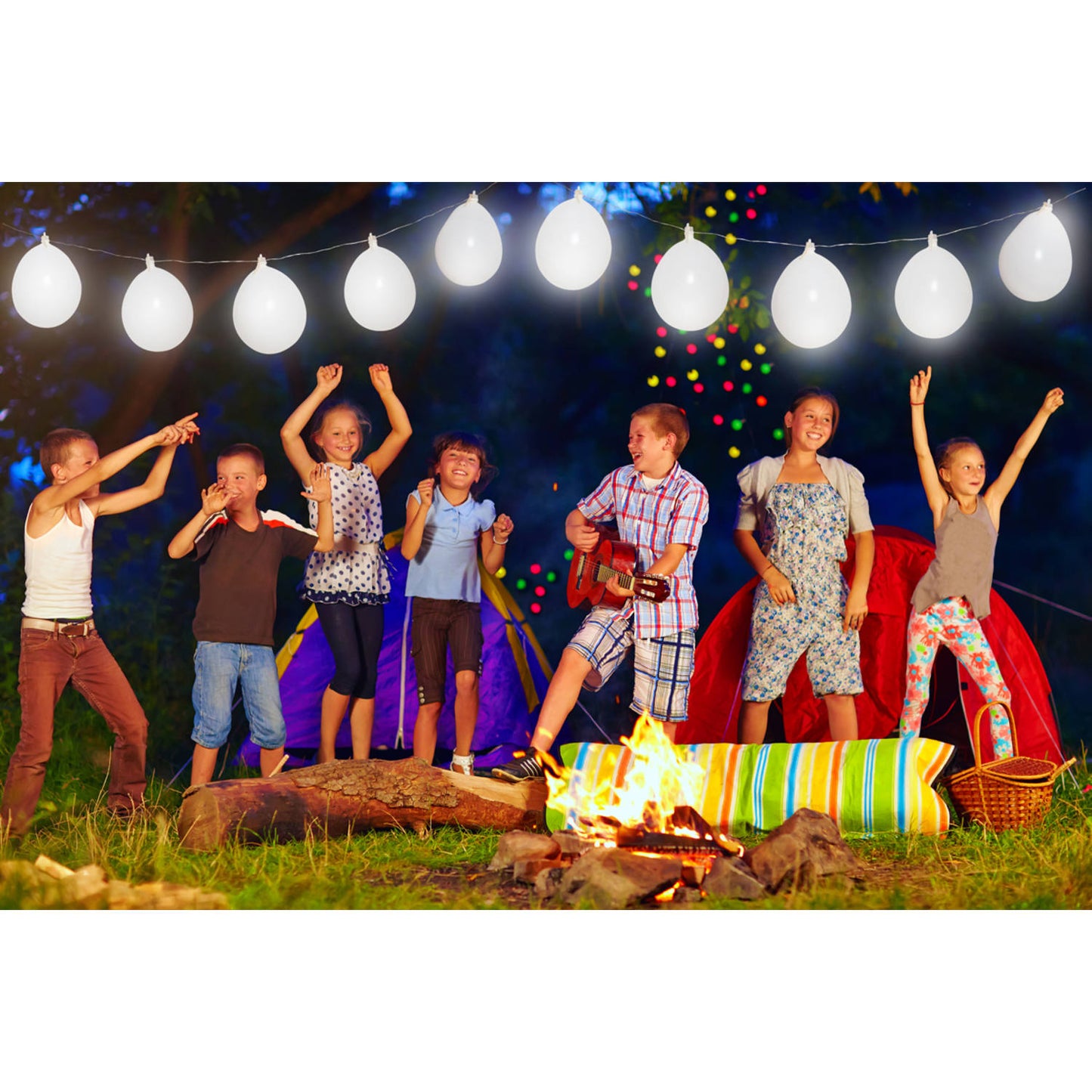 Ballonslinger Wit met Multicolor LED
