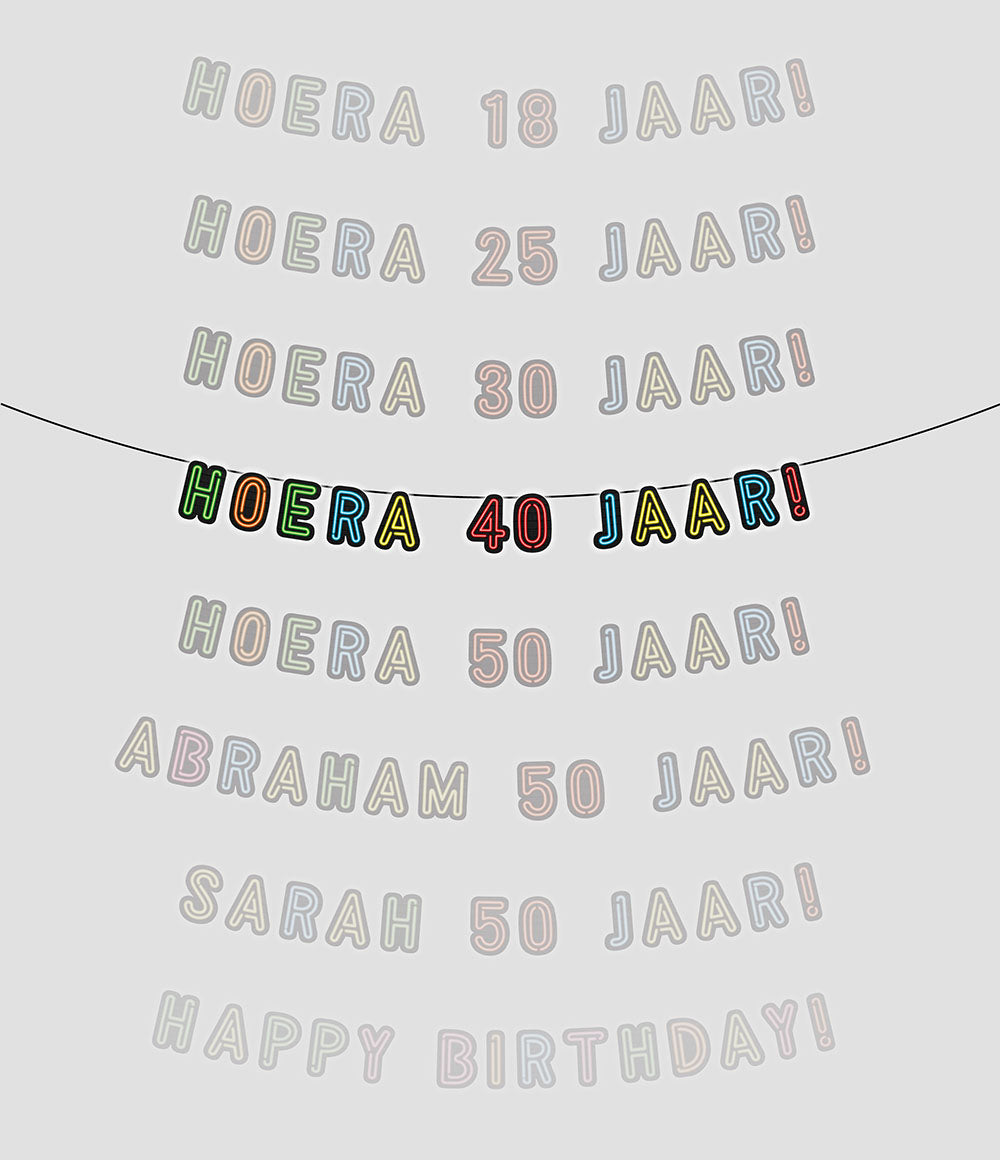 Neon Letterslinger 40 jaar
