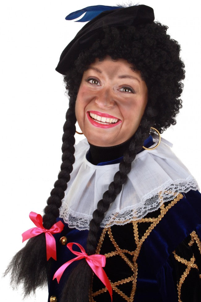 Piet Pruik krul met Vlechten