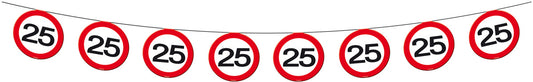 Slingerlijn 25 jaar Verkeersbord