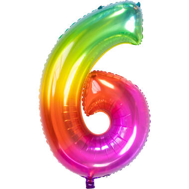 Grote Folieballon 6 regenboog
