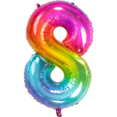 Grote Folieballon 8 regenboog