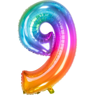 Grote Folieballon 9 regenboog