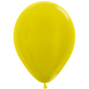 Ballon Metallic Yellow 30cm