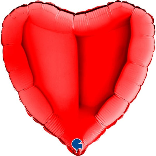 Folie ballon Hart bloed rood
