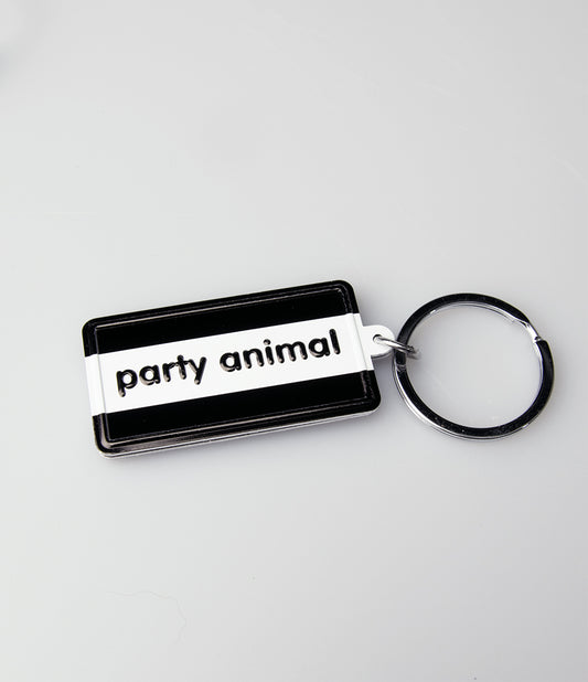 Sleutelhanger Party Animal Black and White