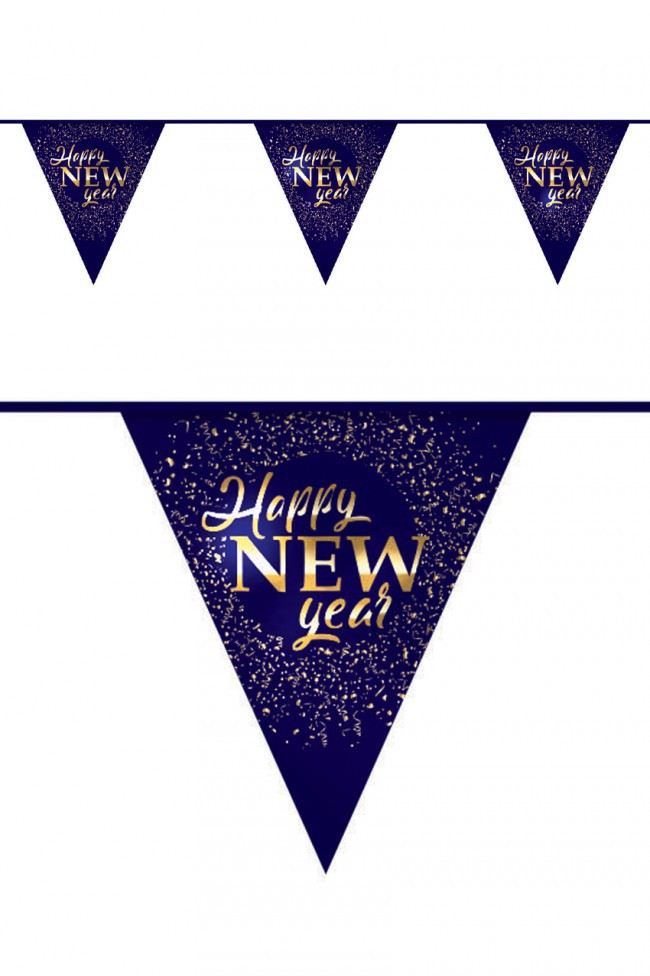 Vlaggenlijn Happy New Year 6m