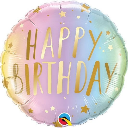 Folieballon Happy Birthday sterren