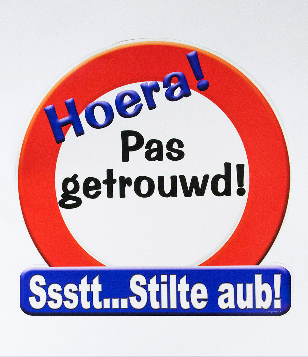 Huldeschild Pas Getrouwd