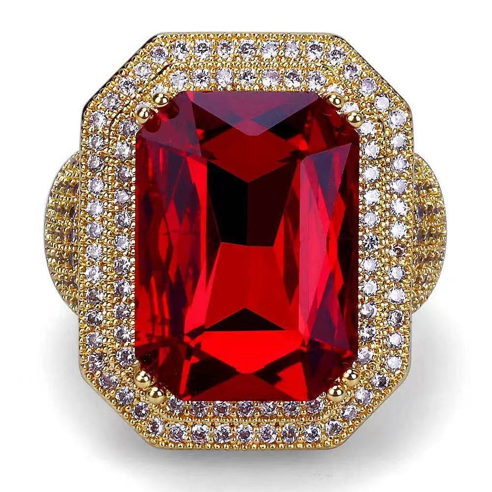 Betoverende Sinterklaas Ring goud / rood