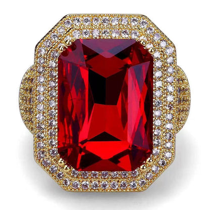 Betoverende Sinterklaas Ring goud / rood