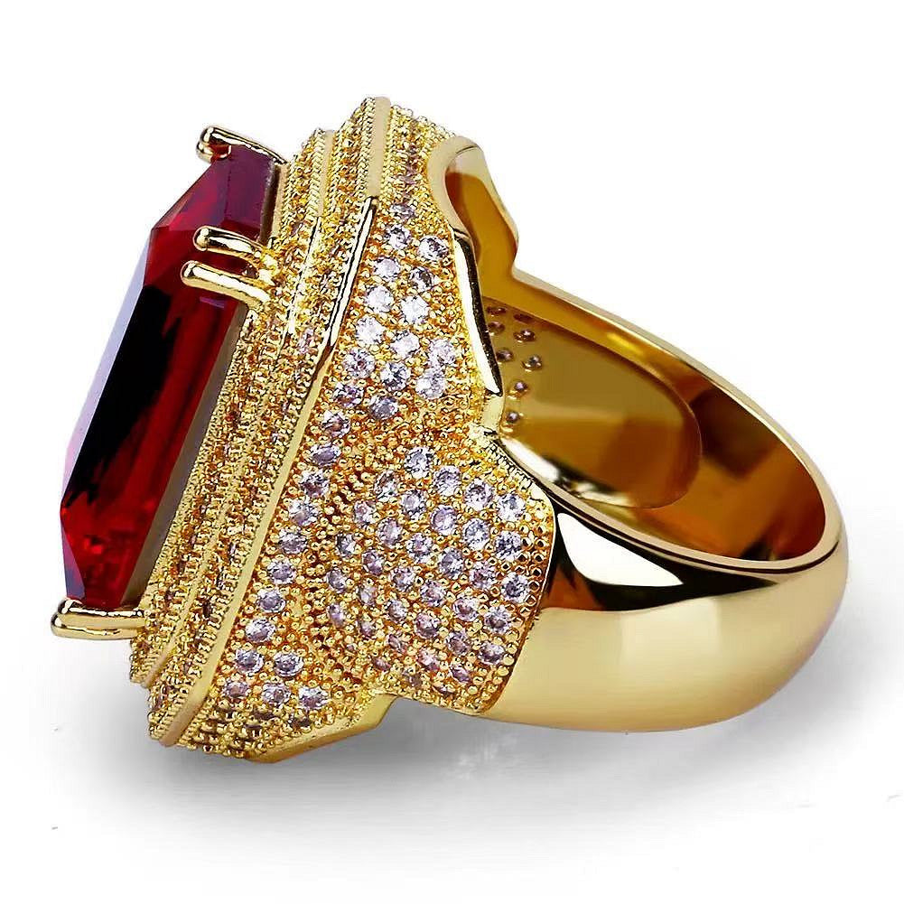 Betoverende Sinterklaas Ring goud / rood