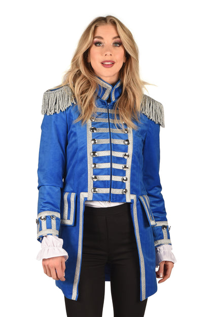 Dames Jas Fantasy World blauw zilver