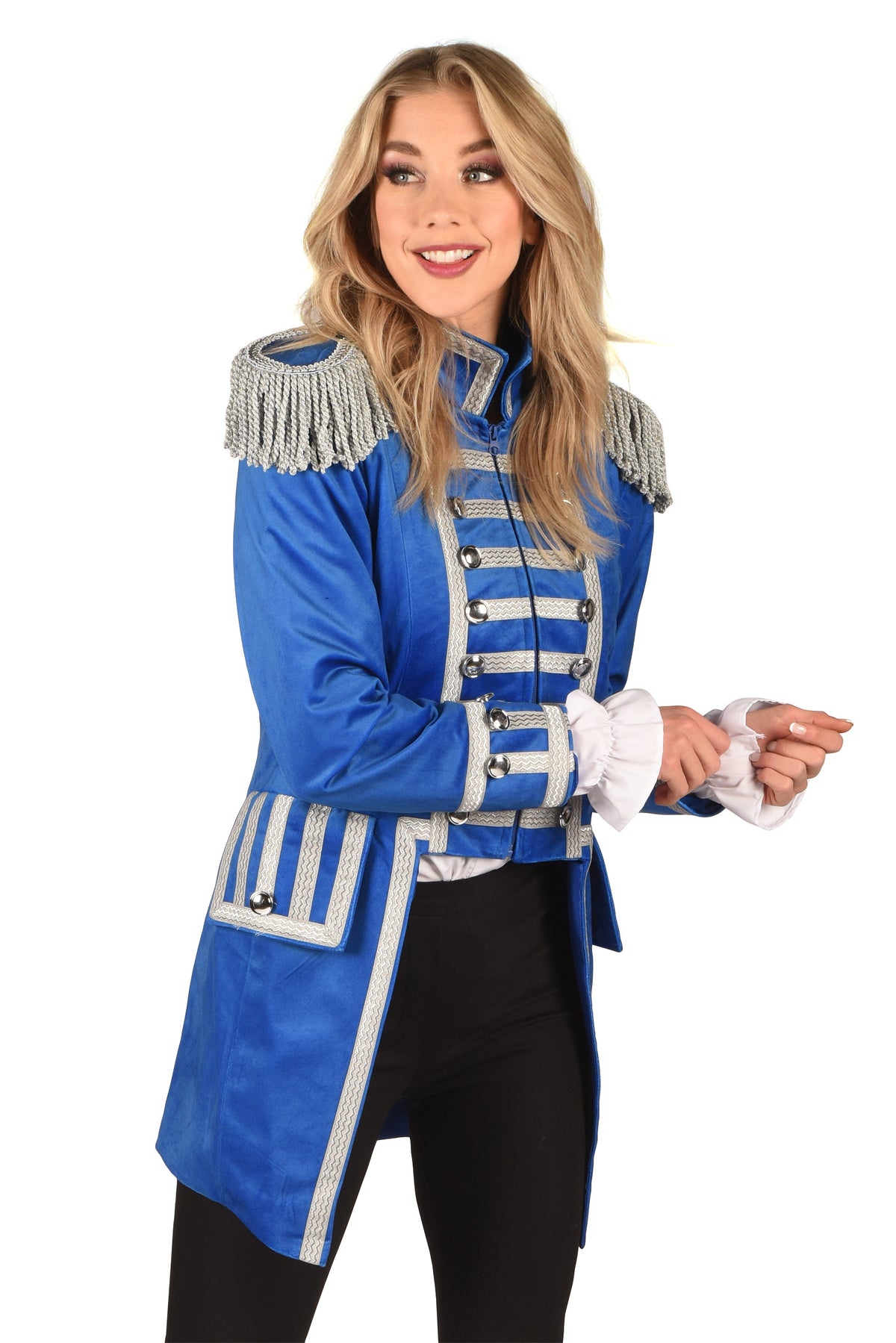 Dames Jas Fantasy World blauw zilver