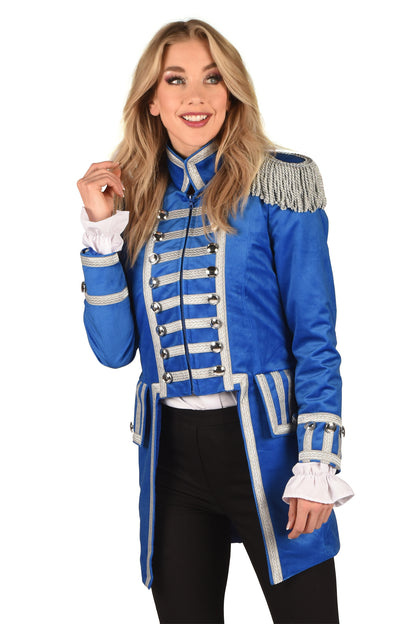 Dames Jas Fantasy World blauw zilver