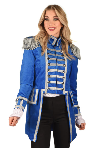 Dames Jas Fantasy World blauw zilver